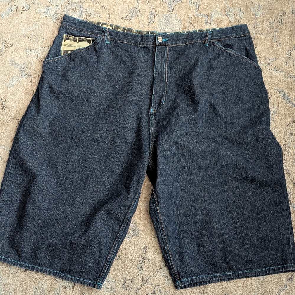 🔥💯Makaveli Tupac Men's Denim Shorts LIKE NEW